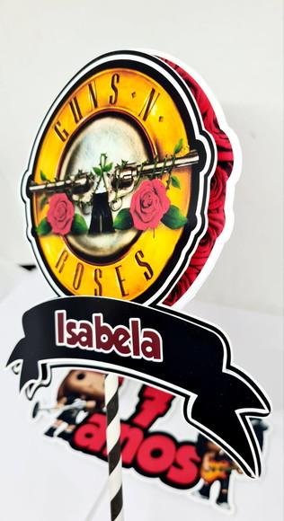 Topo de Bolo Guns N' Roses