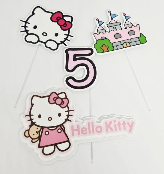 Topo de Bolo Hello Kitty