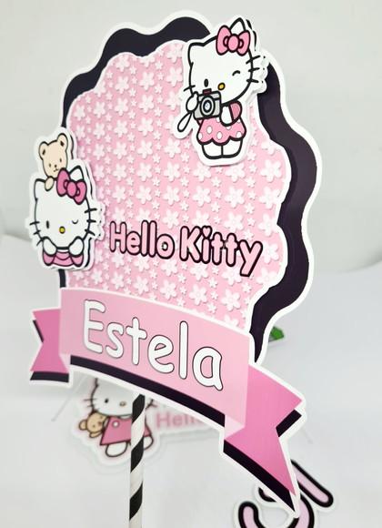 Topo de Bolo Hello Kitty