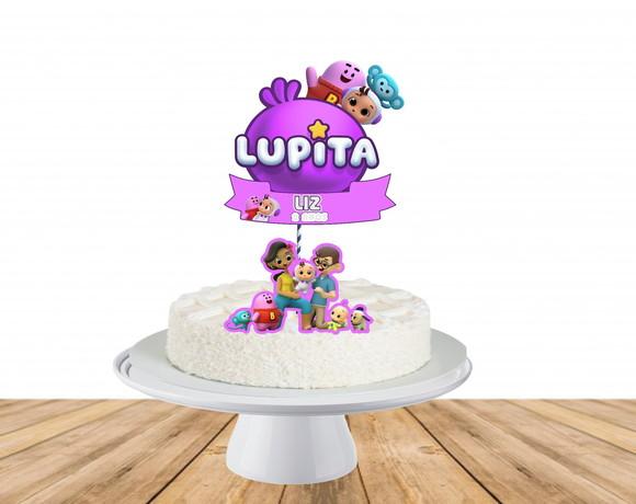 Topo de Bolo Lupita no Planeta de Gente Grande