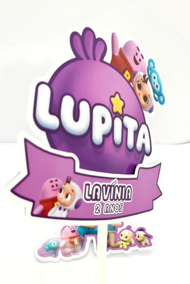 Topo de Bolo Lupita no Planeta de Gente Grande