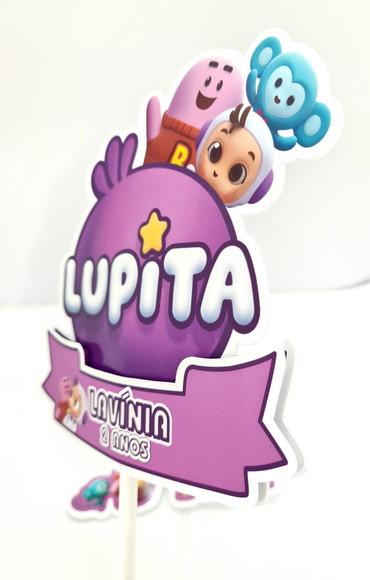 Topo de Bolo Lupita no Planeta de Gente Grande