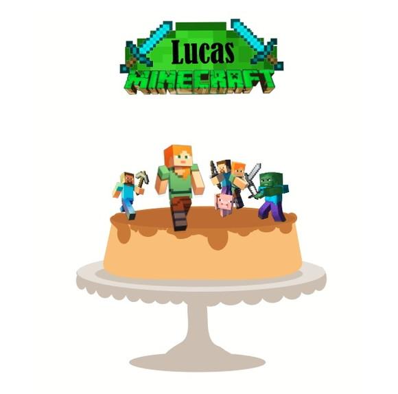 Topo de Bolo Minecraft