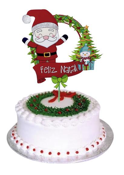 Topo de Bolo Natal
