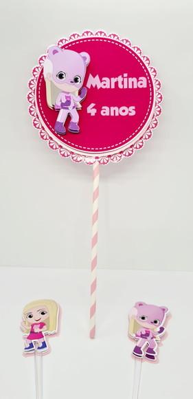Topo de Bolo OS Aventureiros - Aventureira Rosa