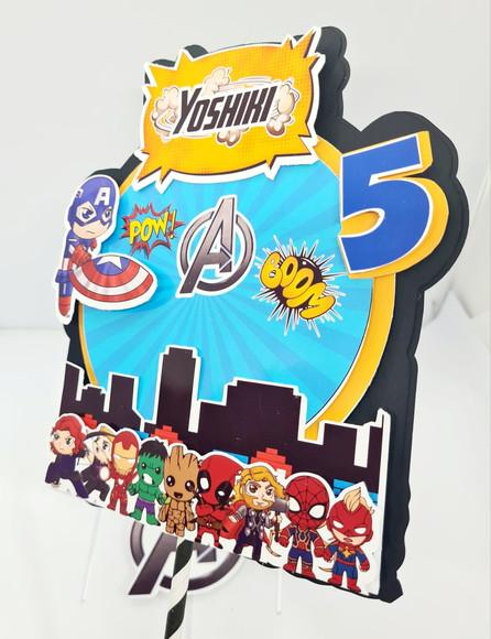 Topo de Bolo os Vingadores Cute