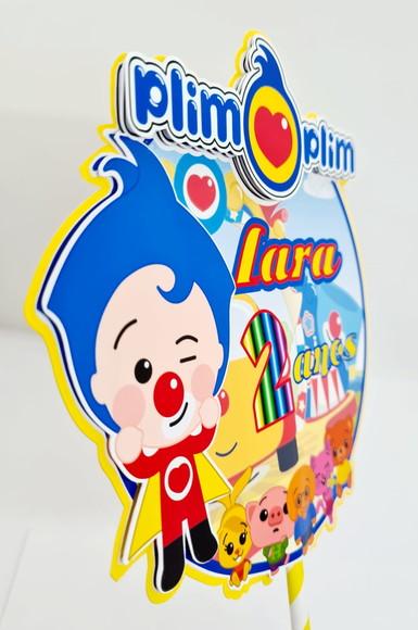 Topo De Bolo Palhaço Plim Plim