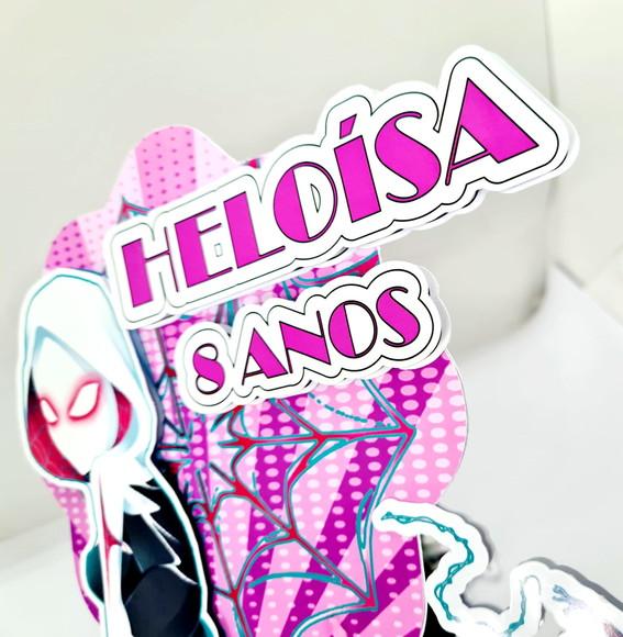 Topo de Bolo Spider Gwen