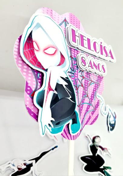 Topo de Bolo Spider Gwen
