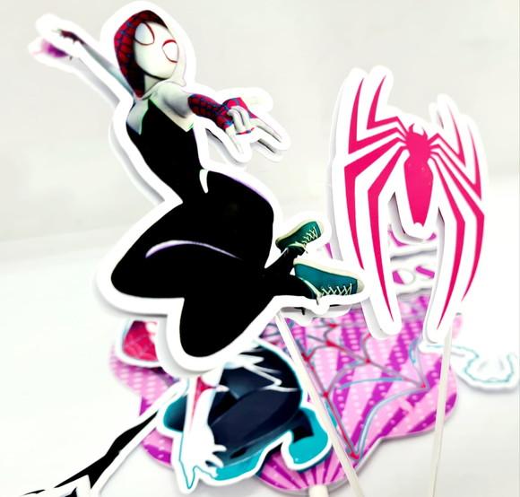Topo de Bolo Spider Gwen
