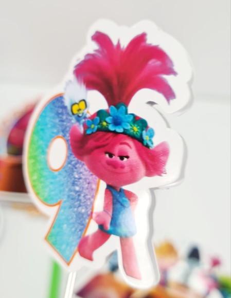 Topo de Bolo Trolls 3