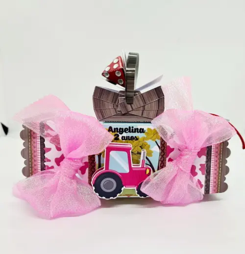 Caixa Bala Fazendinha Rosa