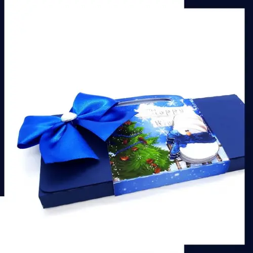Caixa Barra de Chocolate - Natal Azul
