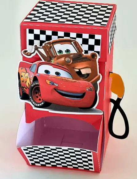 Caixa Bomba de Gasolina Carros - Mcqueen