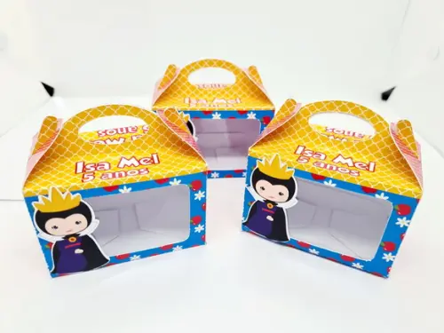 Caixa Box com Alça Branca de Neve Cute