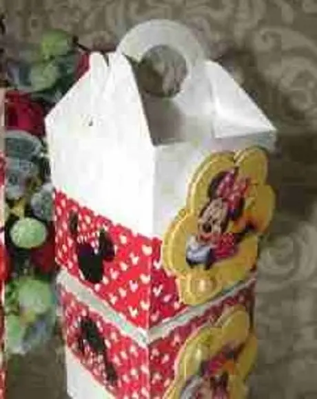 Caixa Box com Alça Minnie Vermelha