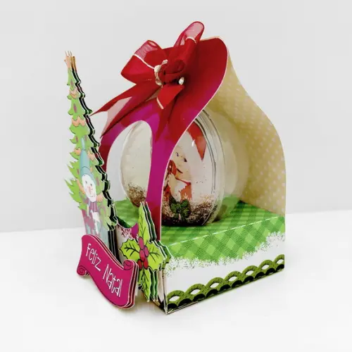 Caixa com Bola Natal Personalizada