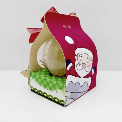 Caixa com Bola Natal Personalizada