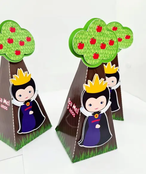 Caixa Cone Branca de Neve Cute