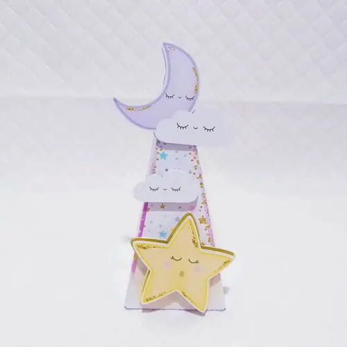 Caixa Cone Brilha Estrelinha - Pirâmide Brilha Estrelinha