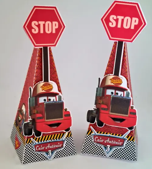 Caixa Cone Carros - Mcqueen