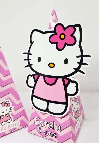 Caixa Cone Hello Kitty