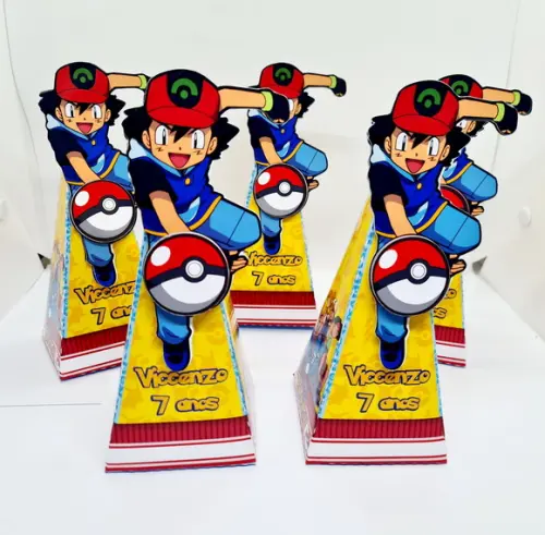 Caixa Cone Pokemon - Caixa Pirâmide Pokemon