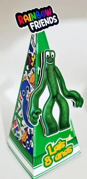 Caixa Cone Rainbow Friends Green