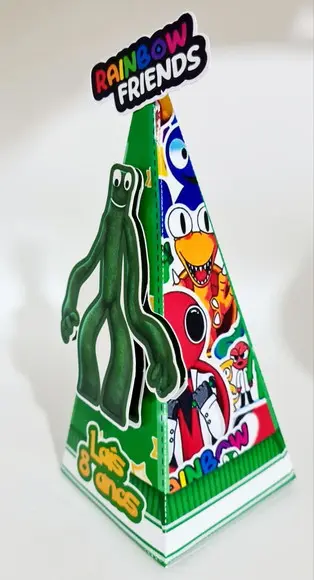 Caixa Cone Rainbow Friends Green