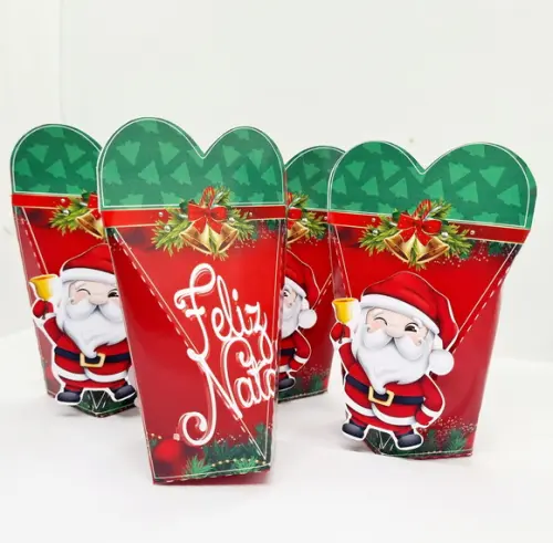Caixa Coração Natal Papai Noel