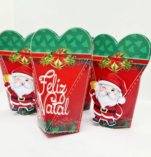 Caixa Coração Natal Papai Noel