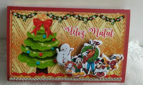 Caixa Kitkat - Natal com Mickey (já com Chocolate)