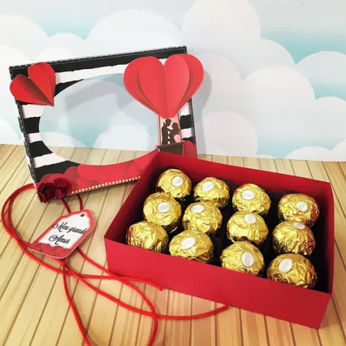 Caixa Luxo Ferrero Rocher Namorados