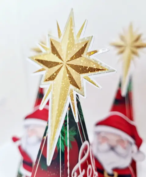 Caixa Pirâmide Papai Noel