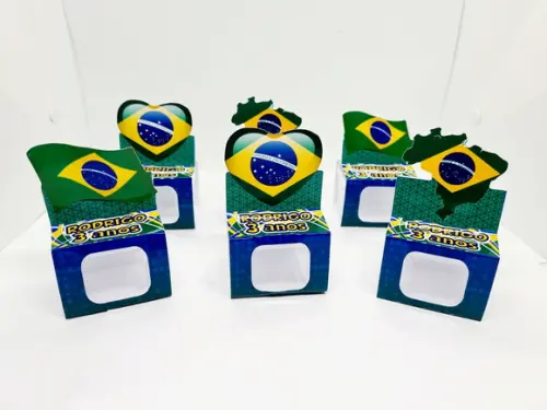 Caixinha Acrílica Brasil Copa do Mundo