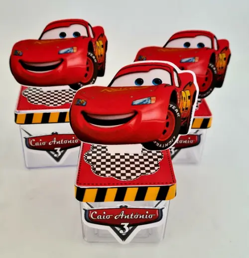 Caixinha Acrílica Carros Mcqueen