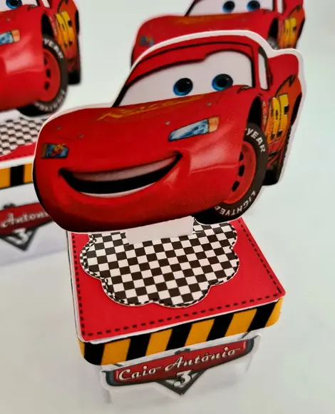 Caixinha Acrílica Carros Mcqueen
