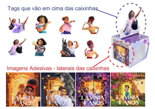 Caixinha Acrílica Encanto Disney