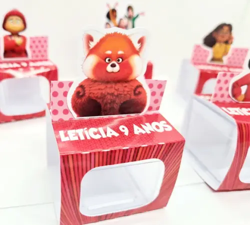 Caixinha Acrílica Red Crescer É Uma Fera - Turning Red