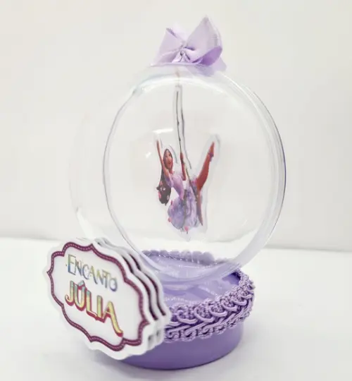 Caixinha e Latinha Acr com Esfera Encanto Disney Isabela