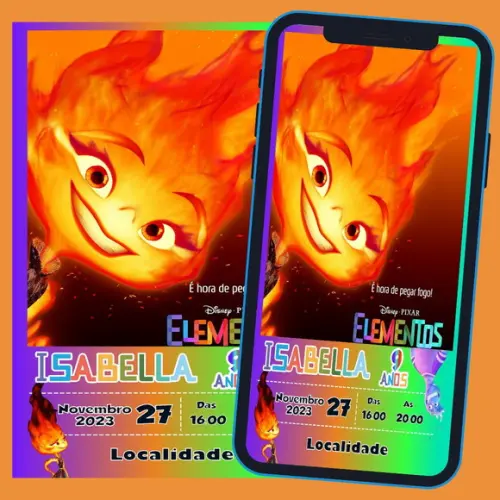 Convite Digital Elementos Faísca