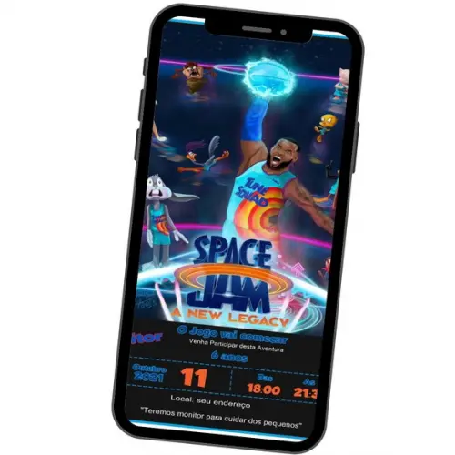 Convite Digital Space Jam 2