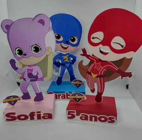 Display os Aventureiros (azul, Rosa e Vermelha)