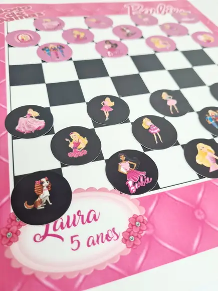 Jogo de Damas Barbie