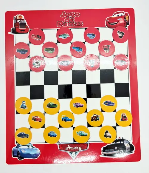Jogo de Damas Carros Mcqueen