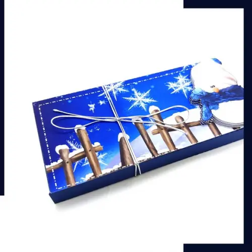 Kit Caixa Porta Bis Natal Azul - Lembrancinha de Natal