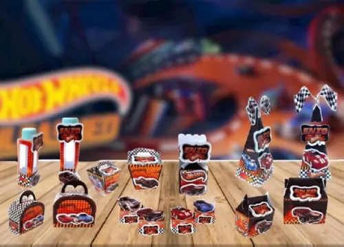 Kit Festa Hot Wheels - Lembrancinhas