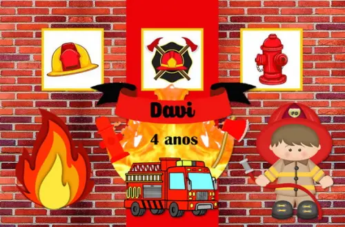 Kit Festinha Bombeiros
