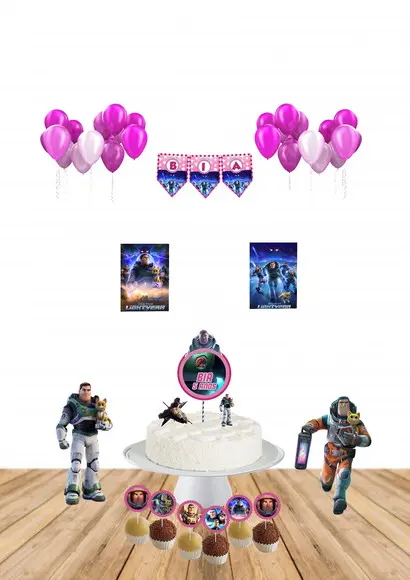 Kit Festinha Buzz Lightyear Rosa
