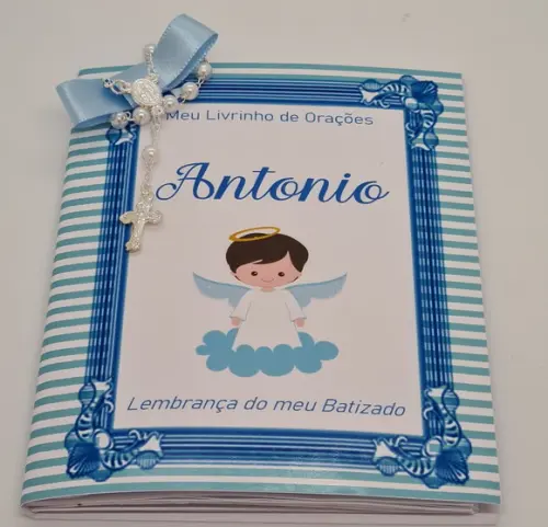 Kit Lembrancinha Batizado - Livrinho de Orações e Tags